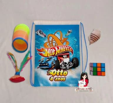 Mochila Brinquedos Retrô Tema Hot Wheels 2