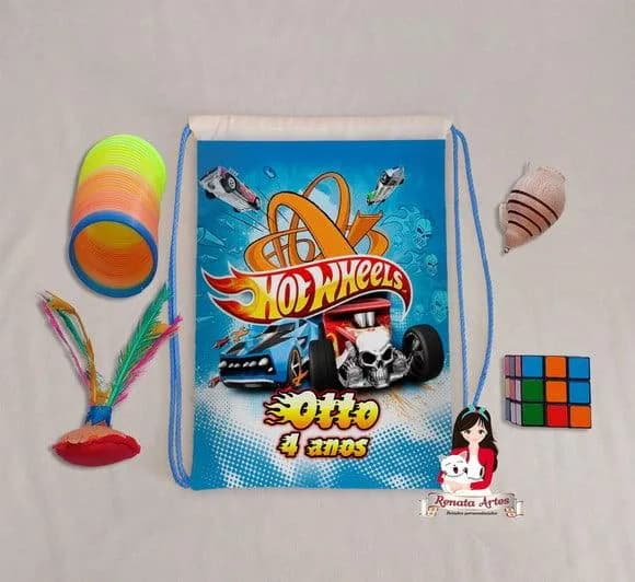 Mochila Brinquedos Retrô Tema Hot Wheels 2