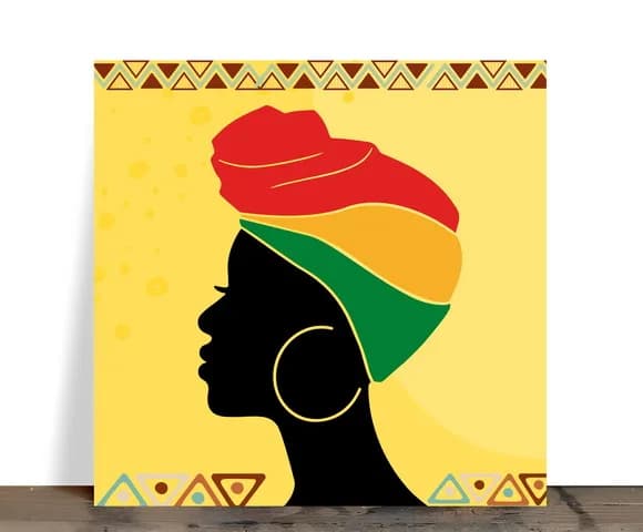 Azulejo Decorativo Afro 15x15 cm com Suporte