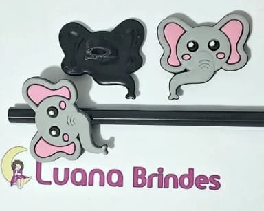 Lápis C/ponteira Elefante Emborrachado 3,5cm Pcts C/6 Peças
