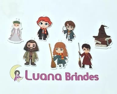 Pingente Harry Potter Acrilico U.v Pct c/ 7 Peças Variados