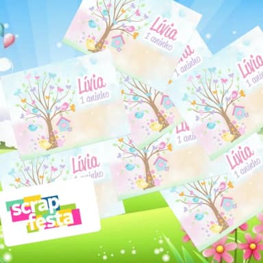 Adesivo Personalizado Retangular 6x8 Jardim Encantado