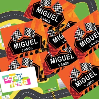 Adesivo Personalizado Retangular Festa Fórmula 1
