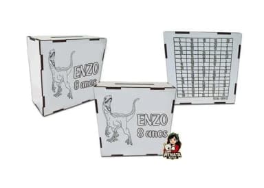 Cofrinho Personalizado Dinossauro Lembrancinha