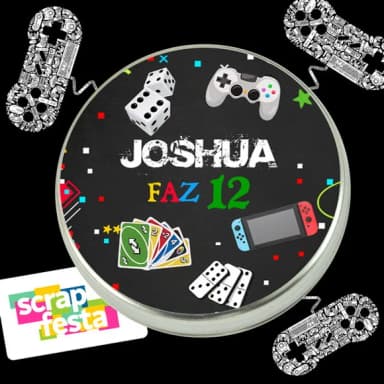 Latinhas Personalizada Festa Jogos
