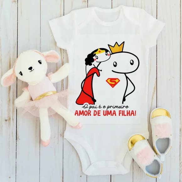 Body Infantil o Pai É o Primeiro Amor de Uma Filha