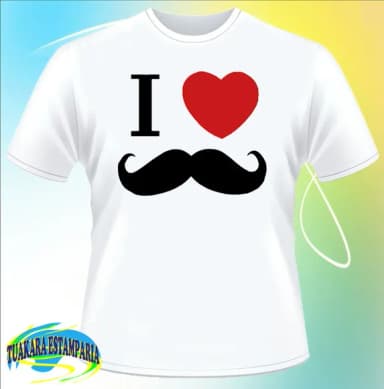CAMISETA EU AMO BIGODE