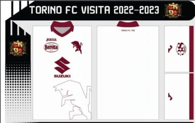 Vetor Da Camisa Torino Fc Visita 2022-2023
