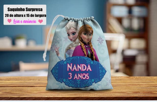 Saquinho Supresa para lembrancinhas Frozen