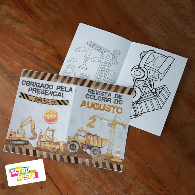Revista Colorir Construção Obra Aquarela