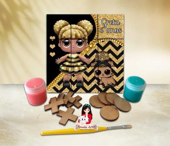 Jogo da Velha com Tinta Personalizado Queen Bee