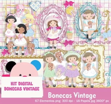 Kit Digital Bonecas *01