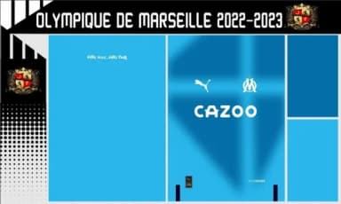 Vetor Da Camisa Olympique De Marseille 2022-2023