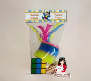 Kit Brinquedos Retrô Personalizado Tema Menino Maluquinho