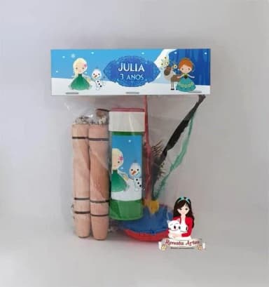 Kit Lembrancinha com Bolha de Sabão Frozen Cute