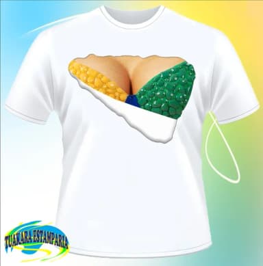 Camiseta Divertida Decote Brasil