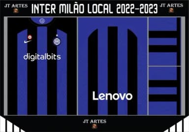 Vetor Da Camisa Do Inter De Milão 2022/2023