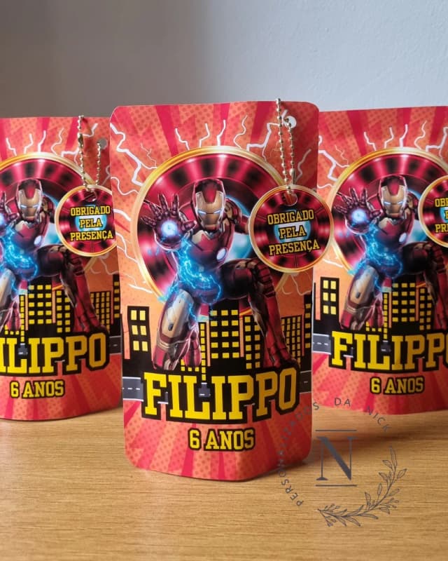Saquinho Zip Lock 10x17 Lembrancinha Super-herói
