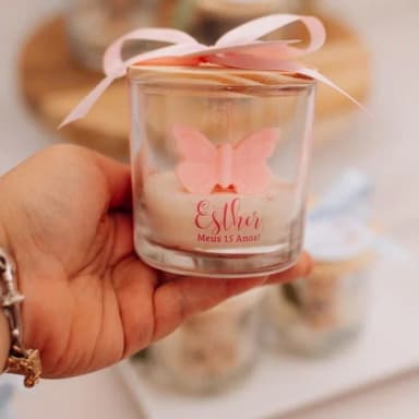 Lembrancinha Borboleta Vela Personalizada