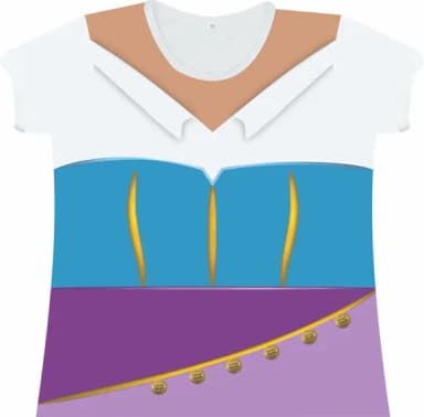 Blusa Adulto Fantasia Princesa Camiseta Estampa Realista Feminina