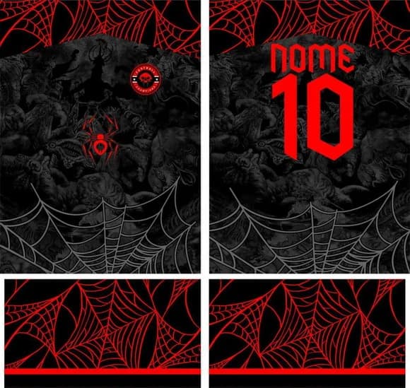 Arte Vetor Camisa Interclasse Aranha Mod-127