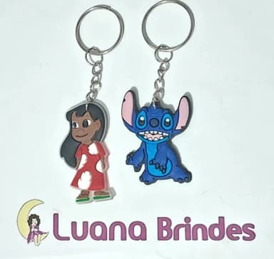 Chaveiro Lilo & Stitch Emborrachado Pacote com 6 Unidades