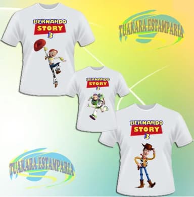 Kit 3 Camisetas - Toy Story 01