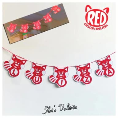Varal de Letras Red: Crescer É Uma Fera - Cada Letra