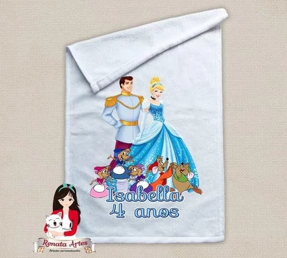 Toalhinha Personalizada Cinderella