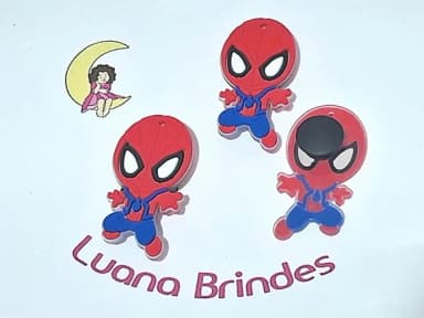 Pins de Crocs Homem Aranha Emborrachado Pacote com 6 Unidade