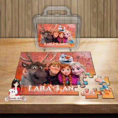 Quebra Cabeça Personalizado na Maleta Frozen 4