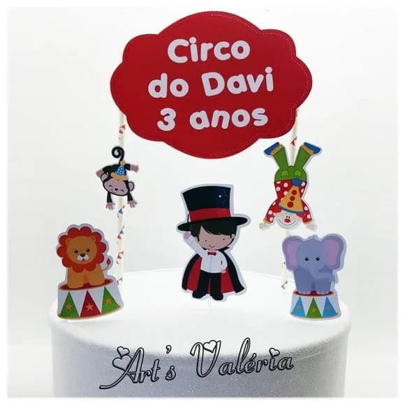 Topo de Bolo Circo