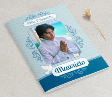 Lembrança Comunhão Com Fotos - Livrinho De Orações 10x15 Cm