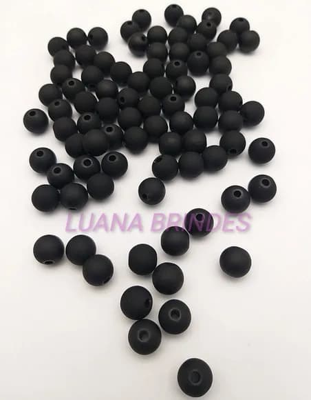 Bolinha Emborrachada Preta 10mm Pct 100 Unidades