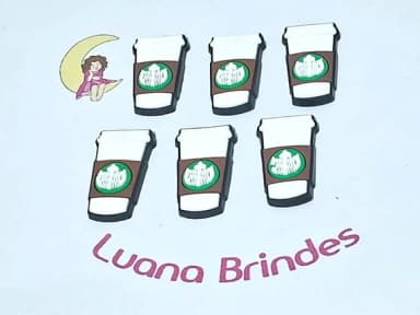 Aplique Starbucks Emborrachado Pacote com 6 Unidades