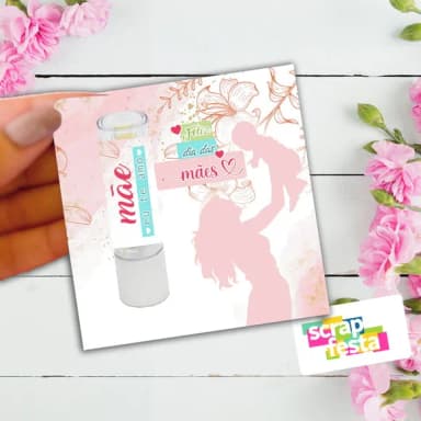 Brinde Card com Manteiga de Cacau Personalizado Dia das Mães