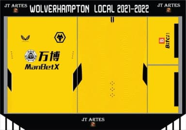 Vetor Da Camisa Wolverhampton Local 2021-2022
