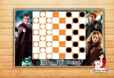 Jogo de Damas Personalizado Harry Potter