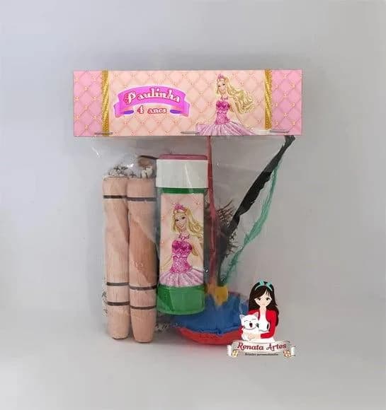 Kit Lembrancinha com Bolha de Sabão Barbie