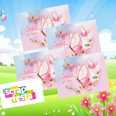Adesivo Personalizado Retangular 6x8 Jardim Encantado