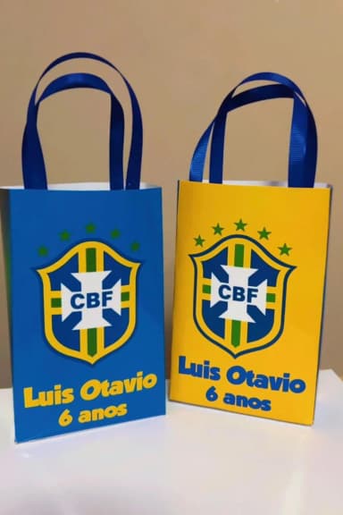 Sacolinhas Personalizada Brasil Lembrancinhas Para Aniversário