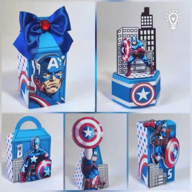 Kit 30 Lembrancinhas Capitão América