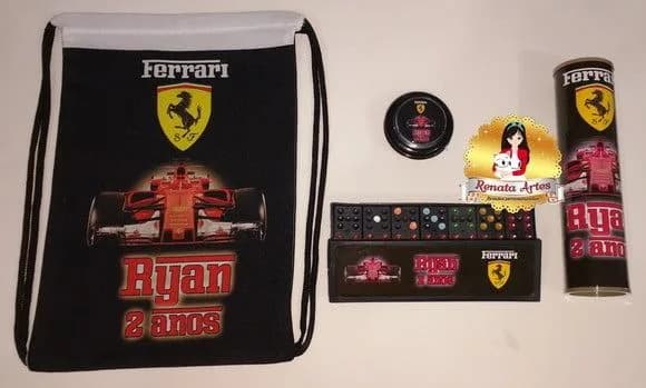Kit Jogos na Mochila Ferrari