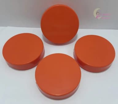 Latinha Laranja de Plástico 5,5cm Pacote com 12 Unidades