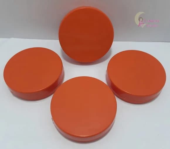 Latinha Laranja de Plástico 5,5cm Pacote com 12 Unidades