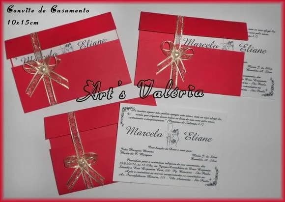 Convite de Casamento - 10x15cm