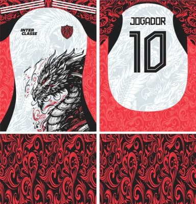 Arte Vetor Camisa Interclasse Dragão Mod-851