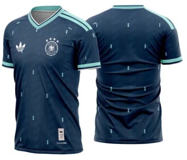 Arte Vetor Camisa Alemanha Visita 2026-27