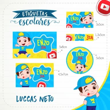 60 Etiquetas Escolares Personalizadas Prova D'agua