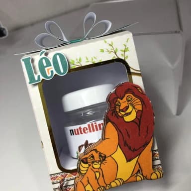 Caixa com Pote para Nutella Rei Leão
